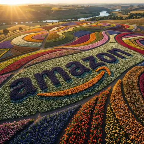 Aerial Flower Field Logo Landscape