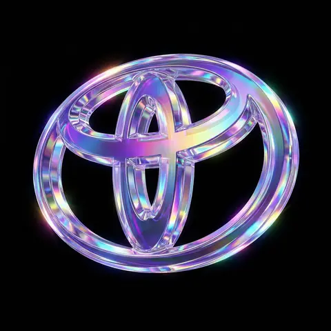 Crystal Holographic Logo on Black Render