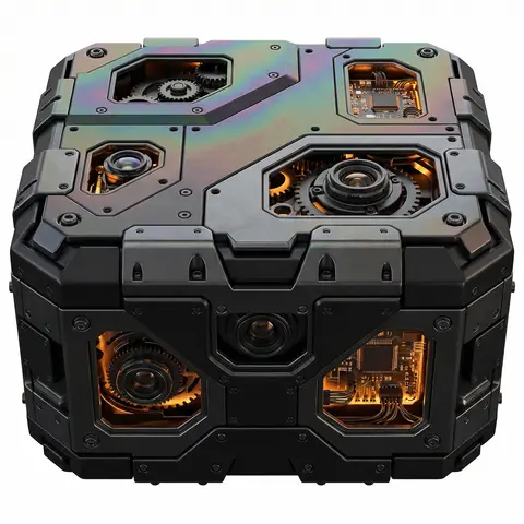 Mechanical Icon with Internal Glow