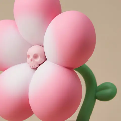Inflated Vinyl Toy Flower Designer Collectible