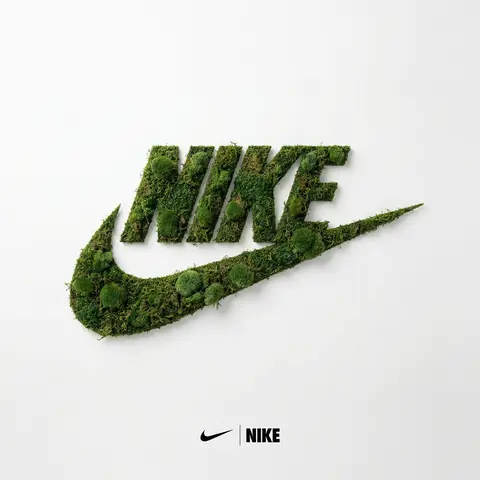Moss Texture Logo Artifact Flat Lay