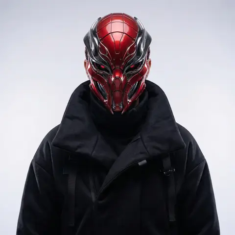 Alien Insect Mask Sci-Fi Fashion Portrait