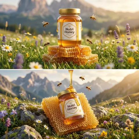 Natural Honey Product Campaign Shot