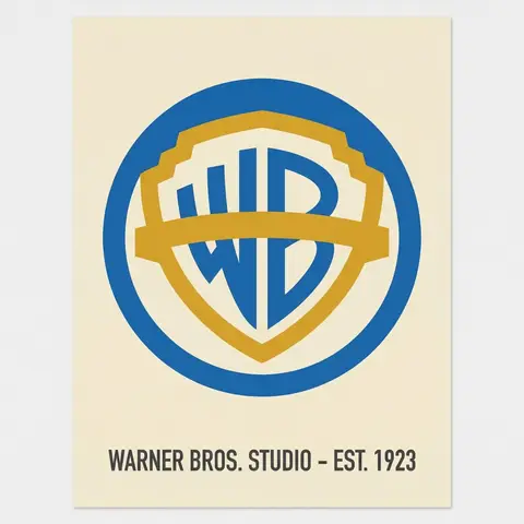 Brand minimalist retro-modernist poster with logo