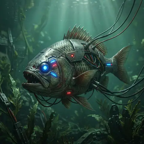 Cyberpunk Fish Underwater UE5 Render