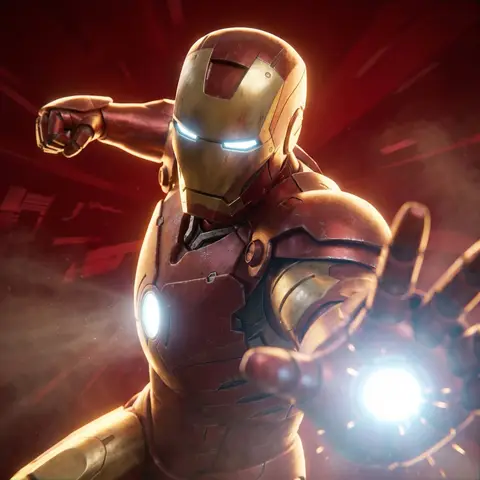 Armored Hero Cinematic Power Pose Render