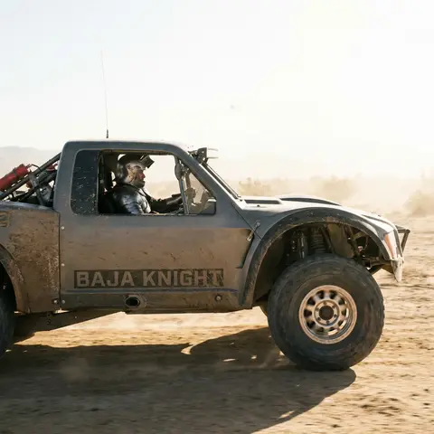 Medieval Knight in Baja Truck