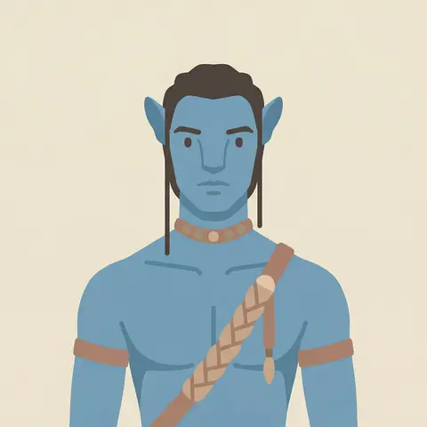 Flat Design Minimalist Front-Facing Illustration