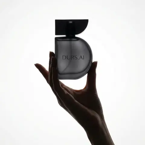 DURS.AI Perfume Bottle Woman Hand Face Studio Beauty Shot