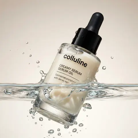 Skincare Serum Bottle Submerged Water Luxury Commercial Shot