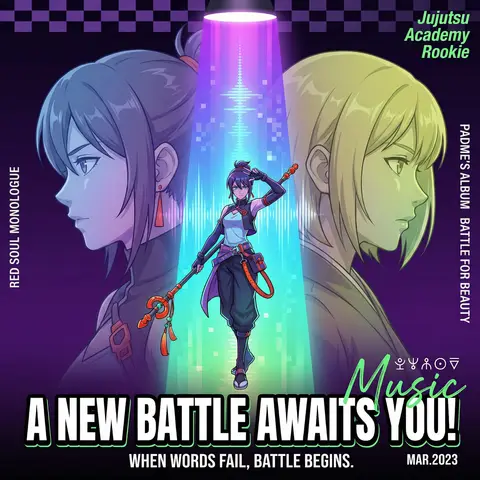 Cyberpunk Anime Magazine Cover Design