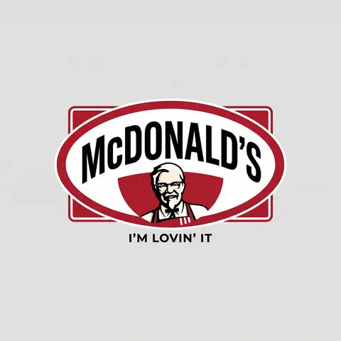 Brand Logo Mashup Visual Parody Design