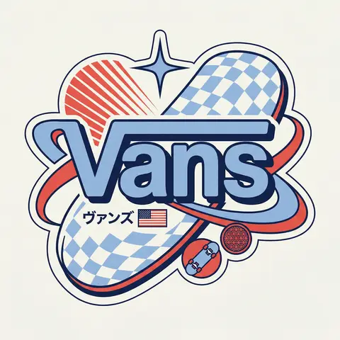 Y2K Japanese Streetwear Badge Sticker Vector Art