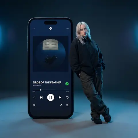 Artist Spotify Interface Editorial Portrait