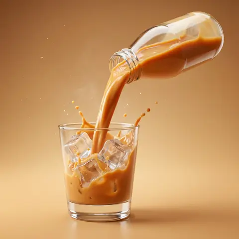 Dynamic Beverage Pour Into Glass Commercial Shot