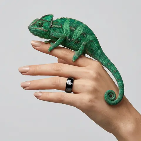 Luxury Ring Chameleon Hand Editorial Shot