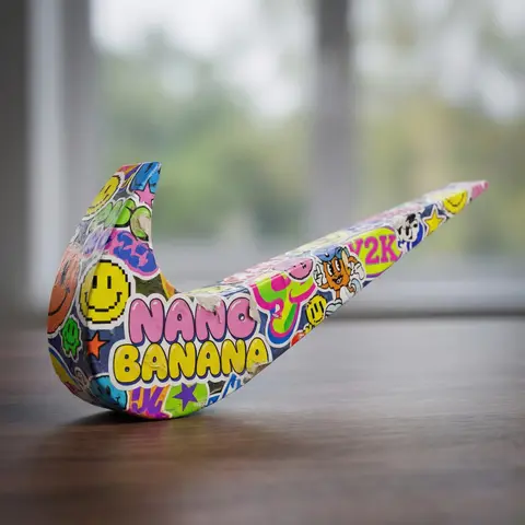 Sticker-Bombed Logo Sculpture
