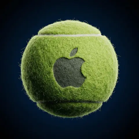 Floating Tennis Ball Macro Product Render