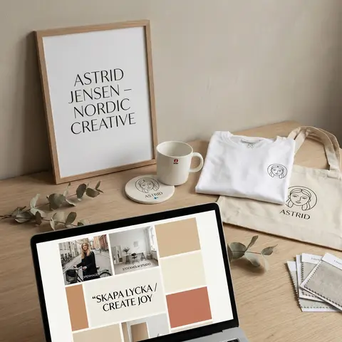 Nordic Female Personal Brand Identity Mockup