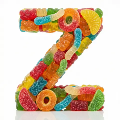 Gummy Candy Letter Macro Food Photo
