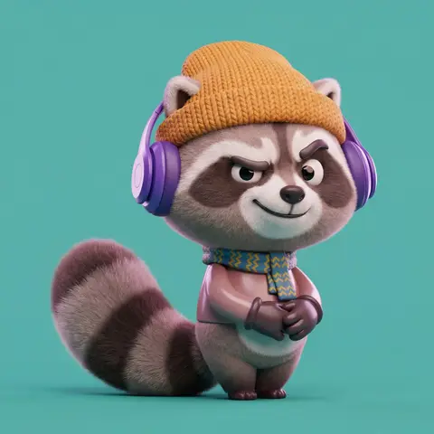 Streetwear Raccoon Designer Toy
