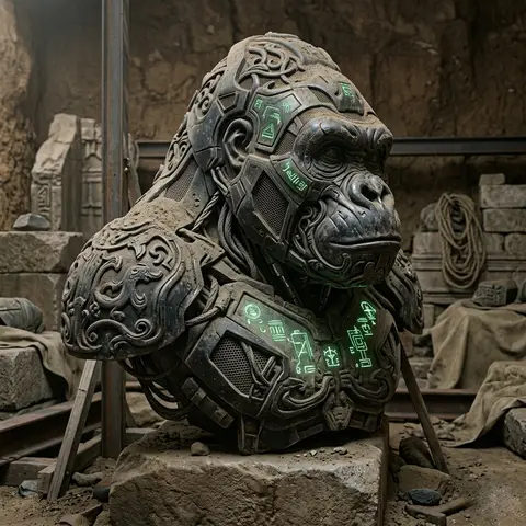 Futuristic Ancient Relic Sci-Fi Archaeological Art