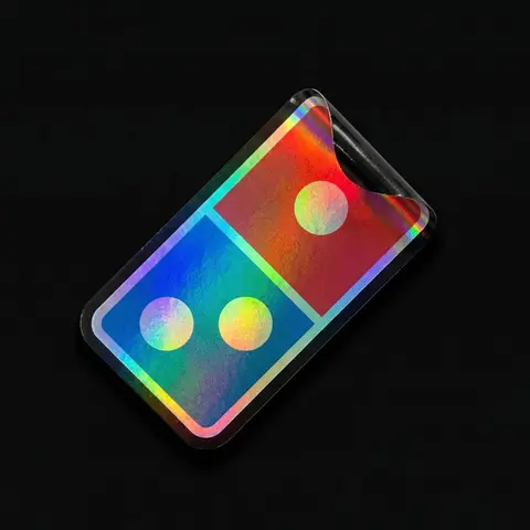 Holographic Die-Cut Sticker Render