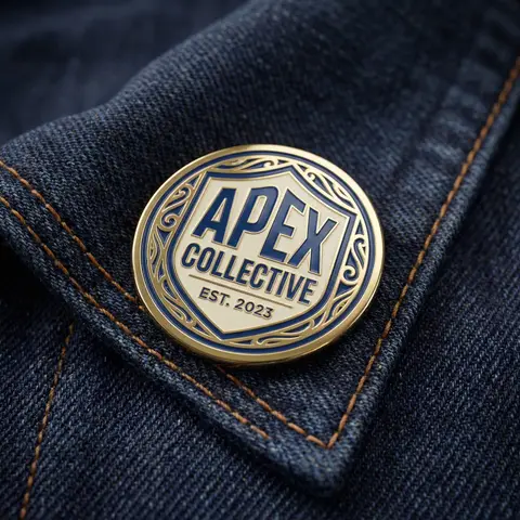 Enamel Pin on Denim Product Shot
