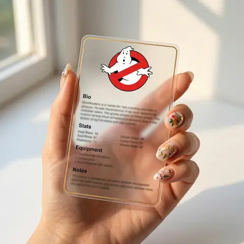 Frosted Acrylic Profile Card Hand Product Shot
