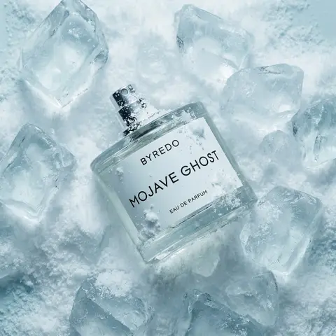 Byredo Ice Flat Lay Perfume Shot