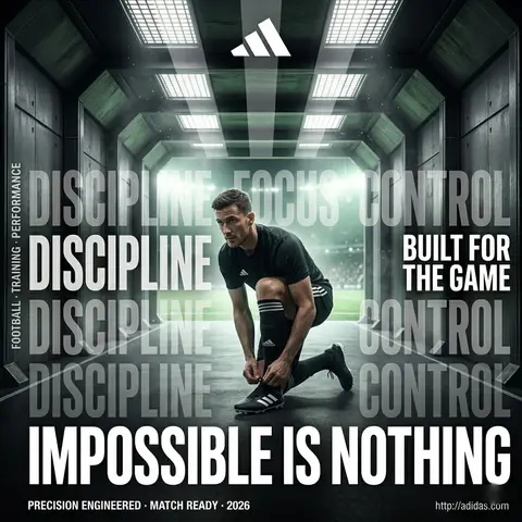 Adidas Impossible Is Nothing Stadium Tunnel Cinematic Billboard Poster