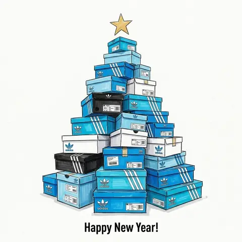 Brand Box Christmas Tree Fashion Illustration
