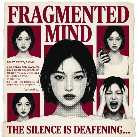 Psychological Horror Torn Paper Collage Editorial Movie Poster