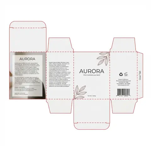 3D Packaging Dieline Template