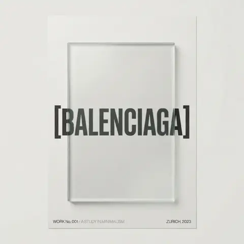 Swiss Design Frosted Glass Poster