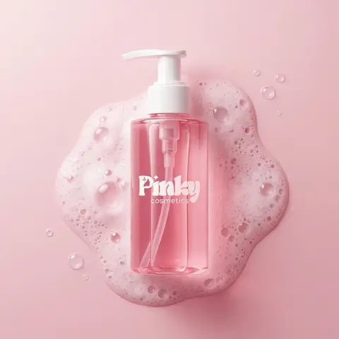 Pink Cleanser Foam Bubble Product Shot
