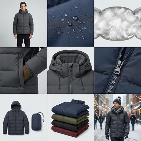 Down Jacket 10-Panel Collage Campaign Poster