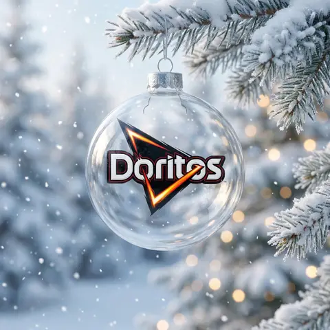 Brand Logo Christmas Ornament CGI Poster