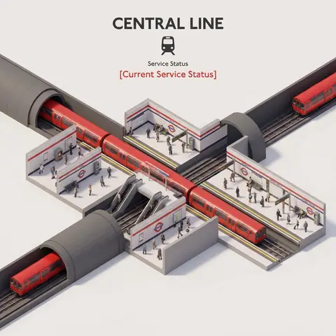 London Underground Isometric Scene