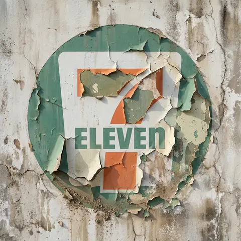 Aged Wall Peeled Paint Logo Transformation